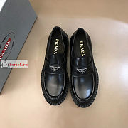 Prada Unlined Brushed Leather Loafers Black 1D238M - 4