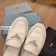Prada Chocolate Brushed Leather Mules White 1D652M - 2