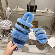 Dior Chez Moi Slide Shearling Blue KDQ734  - 4