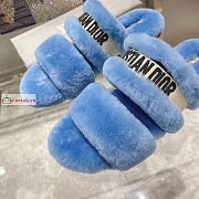 Dior Chez Moi Slide Shearling Blue KDQ734  - 5