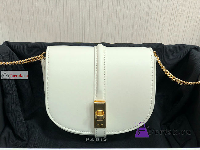 Celine Small 16 Wallet On Chain White 14x11x5cm - 1