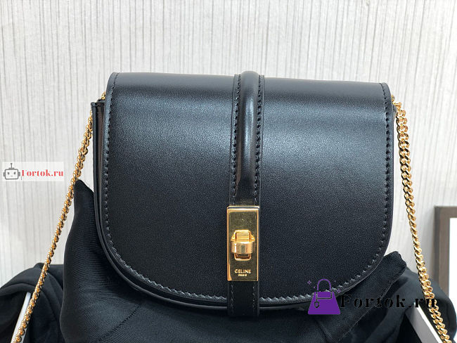 Celine Small 16 Wallet On Chain Black 14x11x5cm - 1