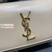 Ysl Sunset Wallet On Chain In Smooth Leather Light Beige 533026 19x14x5.5cm - 6