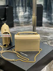 Ysl Sunset Wallet On Chain In Smooth Leather Light Beige 533026 19x14x5.5cm - 3