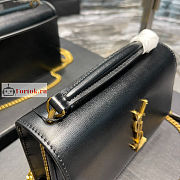 Ysl Sunset Wallet On Chain In Smooth Leather Gold-tone Black 533026 19x14x5.5cm - 4