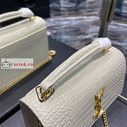 Ysl Sunset Wallet On Chain In Crocodile Leather White 533026 19x14x5.5cm - 6