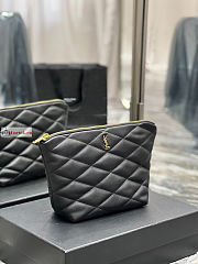 Ysl Sade Pouch In Quilted Leather Black 6967791 26x19x11cm - 5