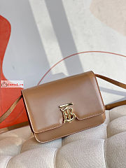 Burberry Small TB Bag Leather Beige 21x6x16cm - 5