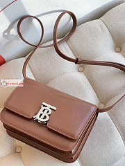 Burberry Small TB Bag Leather Brown 21x6x16cm - 5