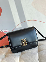 Burberry Small TB Bag Leather Black 21x6x16cm - 6