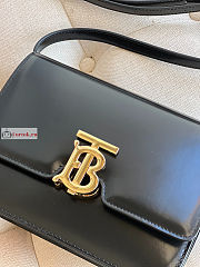 Burberry Small TB Bag Leather Black 21x6x16cm - 3