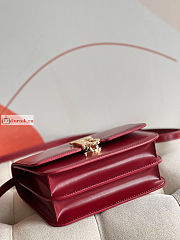 Burberry Small TB Bag Leather Red 21x6x16cm - 6