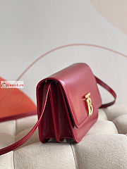 Burberry Small TB Bag Leather Red 21x6x16cm - 4