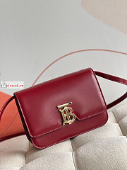 Burberry Small TB Bag Leather Red 21x6x16cm - 3