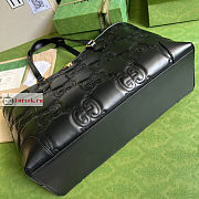 Gucci Medium GG Matelasse Leather Tote Black 631685 38x28x14cm - 4