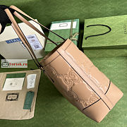 Gucci Medium GG Matelasse Leather Tote Beige 631685 38x28x14cm  - 6