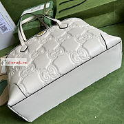 Gucci Medium GG Matelasse Leather Tote White 631685 38x28x14cm  - 2