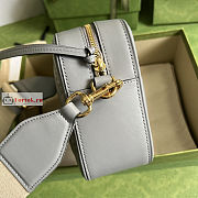 Gucci GG Matelasse Leather Shoulder Bag Gray 702234 21.5x17x7.5cm - 5