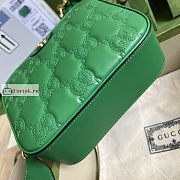 Gucci GG Matelasse Leather Shoulder Bag Green 702234 21.5x17x7.5cm - 3