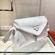 Prada Padded Nappa Leather Signaux Bag White 1BC165 33cm - 3