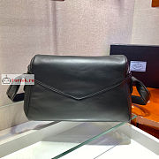 Prada Padded Nappa Leather Signaux Bag Black 1BC165 33cm - 2