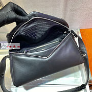 Prada Padded Nappa Leather Signaux Bag Black 1BC165 33cm - 6