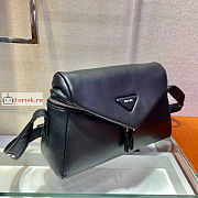 Prada Padded Nappa Leather Signaux Bag Black 1BC165 33cm - 4