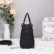 Dior Medium Lady Dior Bag Ultramatte Cannage All Black M0565 24cm - 4