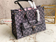 Louis Vuitton Onthego MM Monogram Coated Black M46154 27x35x14cm - 5