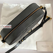 Gucci Small GG Marmont Matelasse Shoulder Bag Black 447632 24x13x7cm - 5