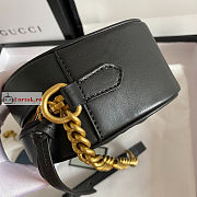Gucci Small GG Marmont Matelasse Shoulder Bag Black 447632 24x13x7cm - 2