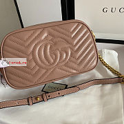 Gucci Small GG Marmont Matelasse Shoulder Bag Beige 447632 24x13x7cm - 3