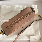 Gucci Small GG Marmont Matelasse Shoulder Bag Beige 447632 24x13x7cm - 2