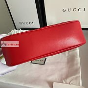 Gucci Small GG Marmont Matelasse Shoulder Bag Red 447632 24x13x7cm - 5