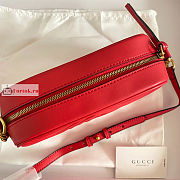 Gucci Small GG Marmont Matelasse Shoulder Bag Red 447632 24x13x7cm - 2