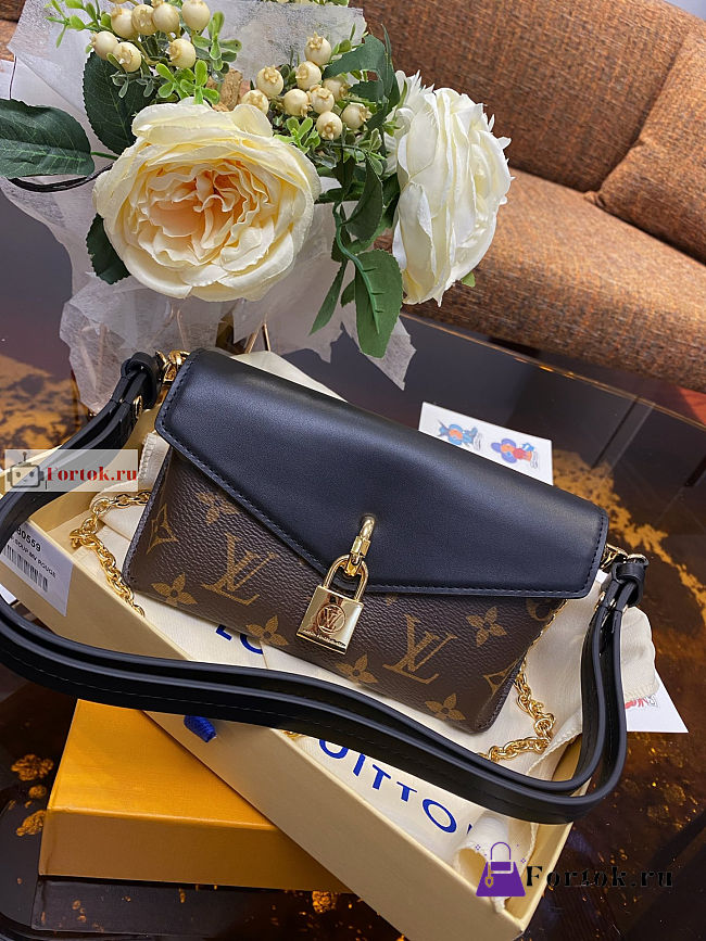 Louis Vuitton Padlock On Strap Monogram Black M80559 19x11×3cm - 1