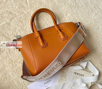 Givenchy Mini Antigona Sport Handbag Tan Brown 22x5x18cm