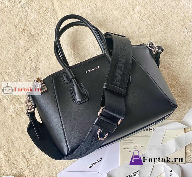 Givenchy Mini Antigona Sport Handbag Black 22x5x18cm - 1