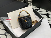 Chanel Vanity With Chain And Top Handle Black AP2873 10.5×11.5×10.5cm - 5