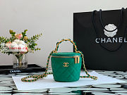 Chanel Vanity With Chain And Top Handle Green AP2873 10.5×11.5×10.5cm - 1