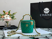 Chanel Vanity With Chain And Top Handle Green AP2873 10.5×11.5×10.5cm - 6