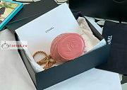 Chanel Vanity With Chain And Top Handle Coral Pink AP2873 10.5×11.5×10.5cm - 3