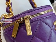 Chanel Vanity With Chain And Top Handle Purple AP2873 10.5×11.5×10.5cm - 6