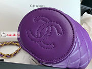 Chanel Vanity With Chain And Top Handle Purple AP2873 10.5×11.5×10.5cm - 5