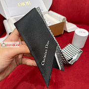 Dior 30 Montaigne Mitzah Scarf Black/White Silk  - 5