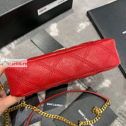 Ysl Becky Double-zip Pouch In Leather Red 6089411 19x11x5cm - 4