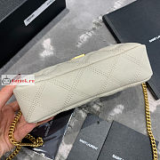 Ysl Becky Double-zip Pouch In Leather White 6089411 19x11x5cm - 4