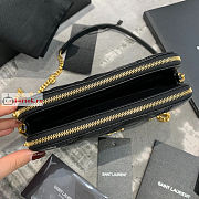 Ysl Becky Double-zip Pouch In Leather Black 6089411 19x11x5cm - 3