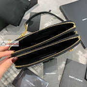 Ysl Becky Double-zip Pouch In Leather Black 6089411 19x11x5cm - 2