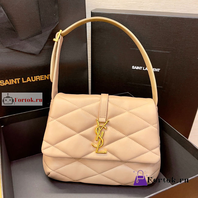 Ysl Le 57 Shoulder Bag In Leather Cream 698567 24x18x5.5cm - 1